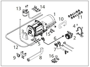 Zestaw montażowy do Thermo Top Pro 120 i 150