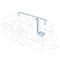 Truma Saphir compact – schemat montażu klimatyzacji w przyczepie kempingowej.